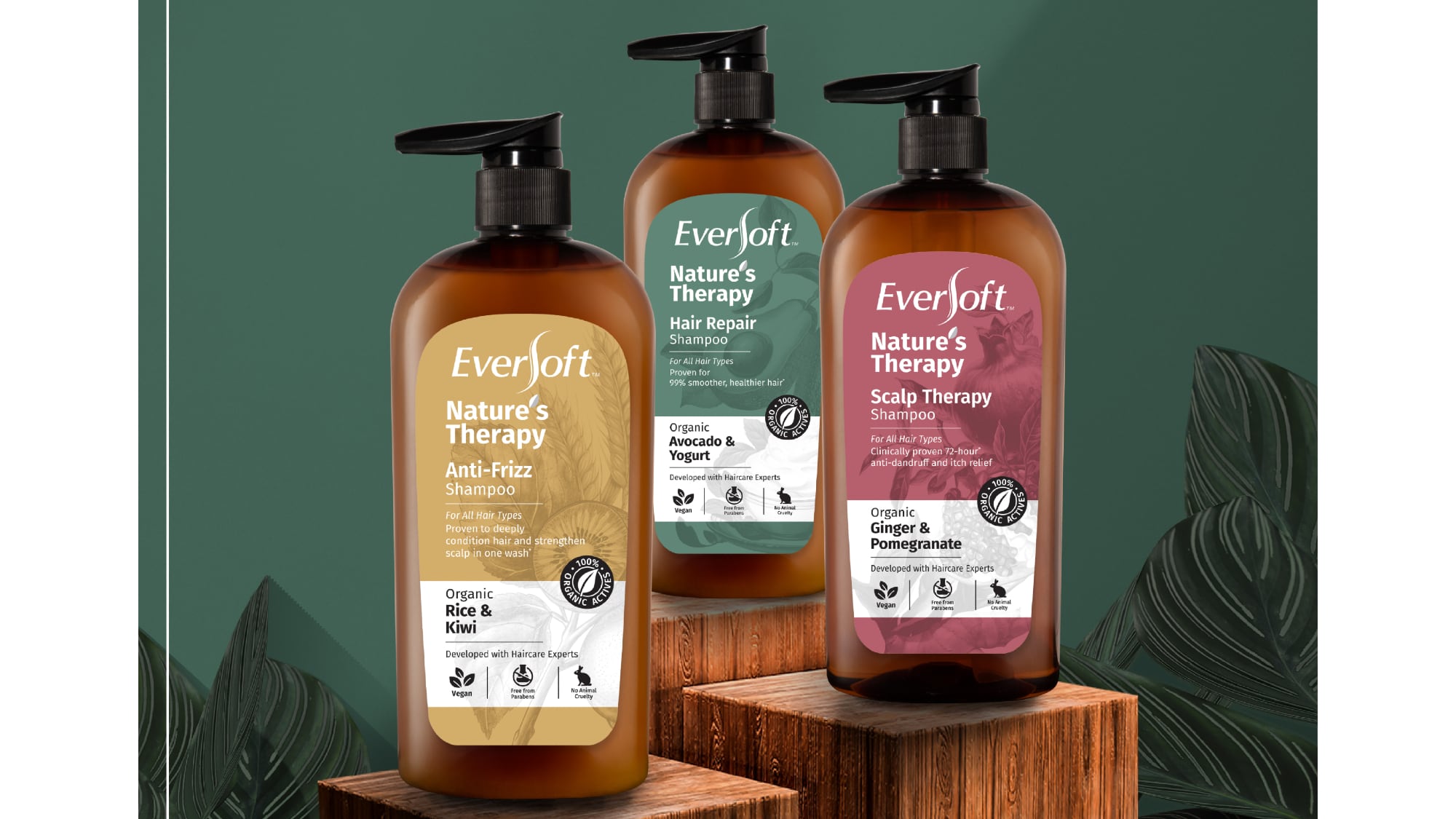 EVERSOFT - Nature’s Therapy shampoo range