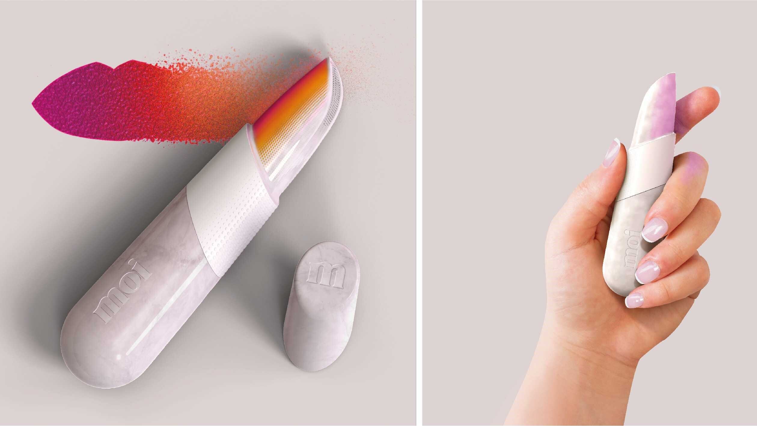 Dreaming up Lipstick 4.0: Think smart, refillable and statement 3D colour-printing devices