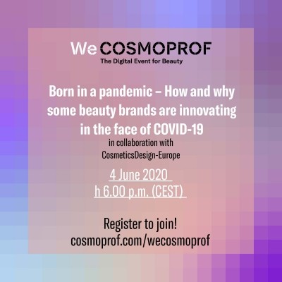 CosmeticsDesign-Europe and Cosmoprof Worldwide Bologna webinar on COVID-19 beauty