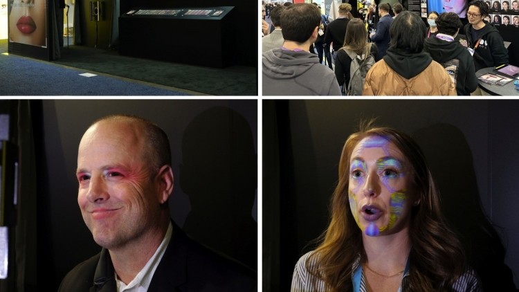 Mixed Reality Makeup (MR Makeup) Colour Machine employs the use of high-speed projection mapping technology. [Kosé]
