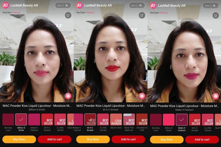 Lazada flagship beauty stores present virtual try-on tools