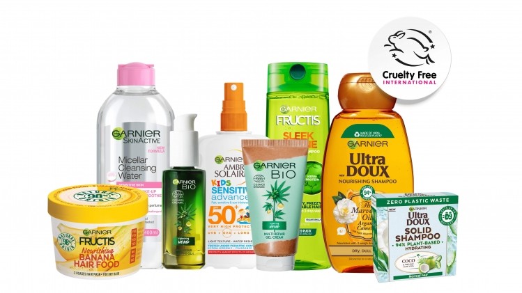 The cruelty-free Leaping Bunny certification covers all of Garnier's product portfolio, including shampoos, conditioners, soap bars and sunscreens (Image: L'Oréal/Garnier)